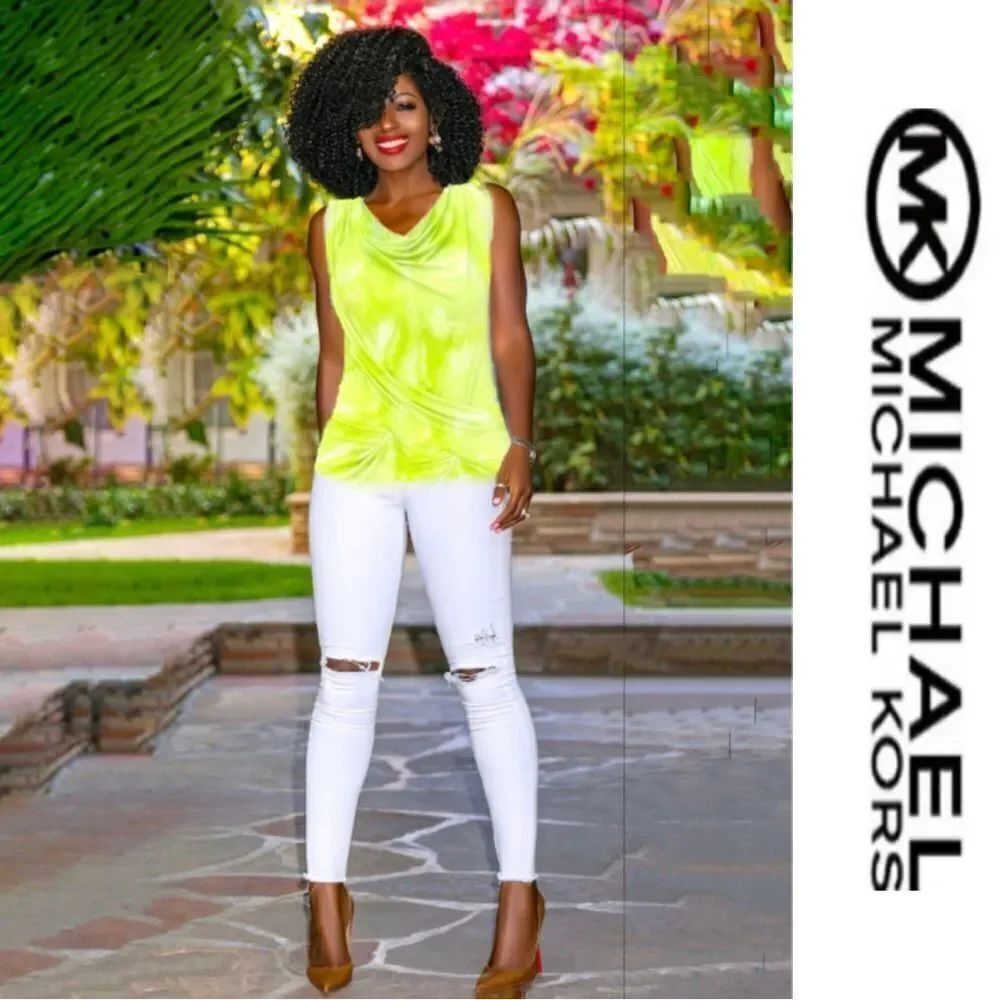 Michael Kors Neon Tie Dye Tank